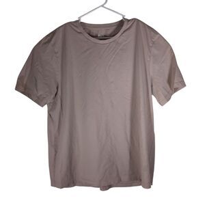 Perk tshirt mens XL XLarge beige short sleeve tee pima cotton crew neck